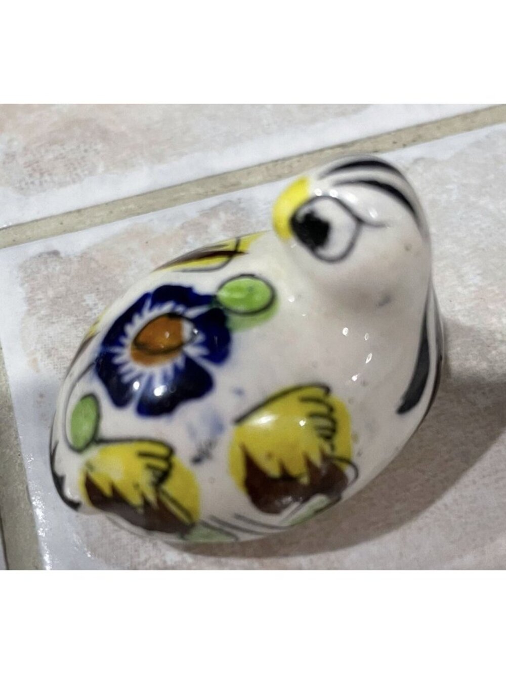Sleeping Dove Bird Mexican Pottery Mexico Vintage Miniature Tonal